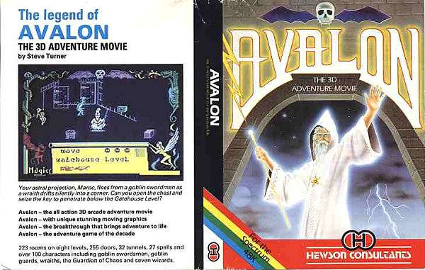 Avalon box art for ZX Spectrum